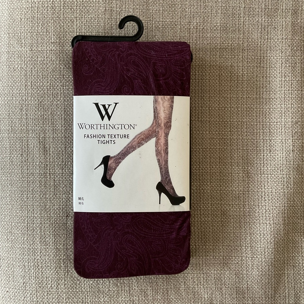 Worthington Purple Texture Tights